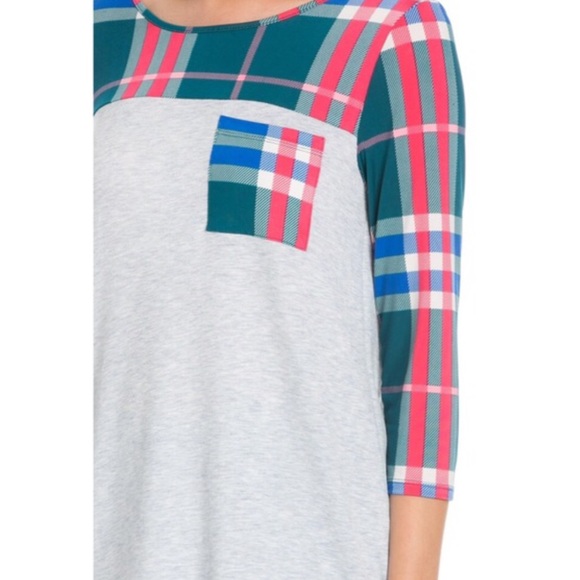 Plaid Pocket Tee - Picture 4 of 6