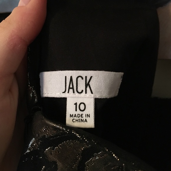 JACK by BB Dakota gold foil & black dress size 10 - Picture 3 of 3