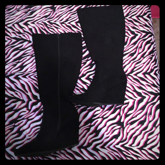 Forever 21 wide Calf knee High Boots