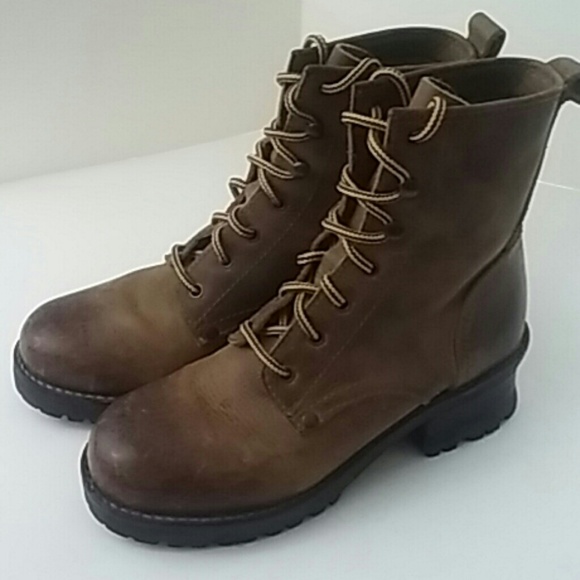 Mainframe Distressed Leather Vintage Boots 8