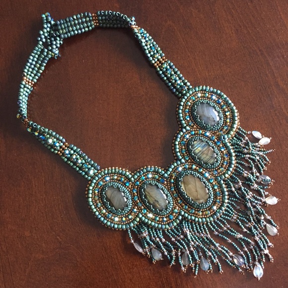 ❗️SOLD❗️Labradorite Statement Necklace - Picture 2 of 4