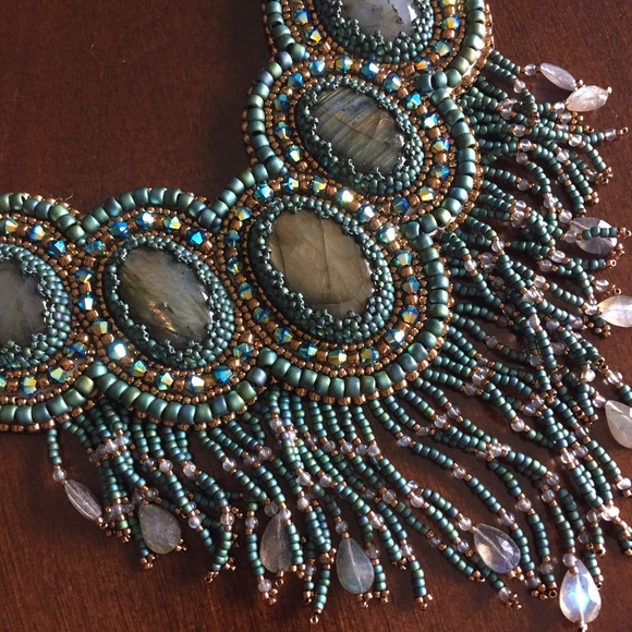 ❗️SOLD❗️Labradorite Statement Necklace - Picture 3 of 4