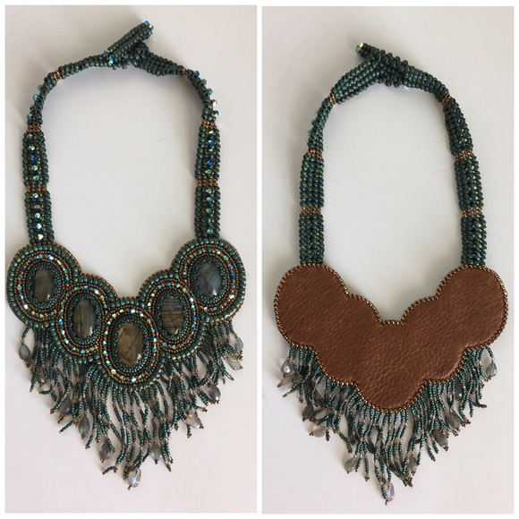 ❗️SOLD❗️Labradorite Statement Necklace - Picture 4 of 4