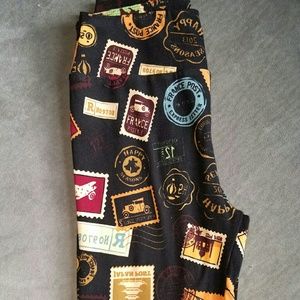 OS LULAROE stamp leggings UNICORN