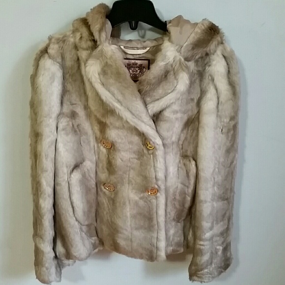 Juicy Couture Faux Fur Coat - Picture 2 of 4