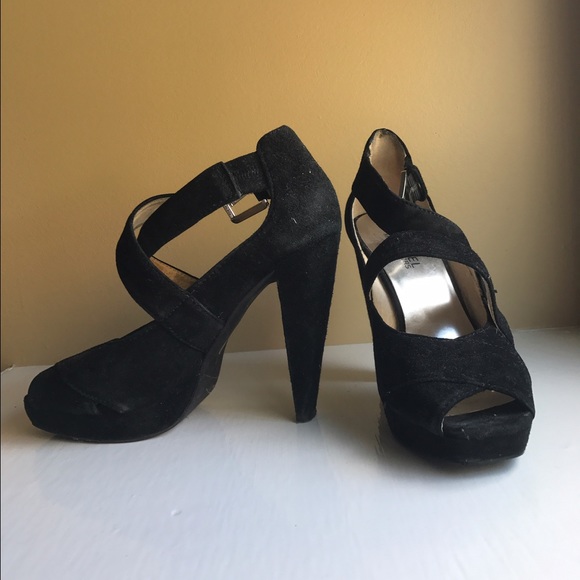 Black Suede Michael Kors Heels