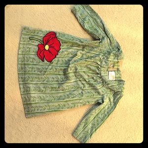 Hanna Andersson play dress with embroidered flower