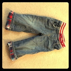 Mini Boden lined jeans with drawstring waist