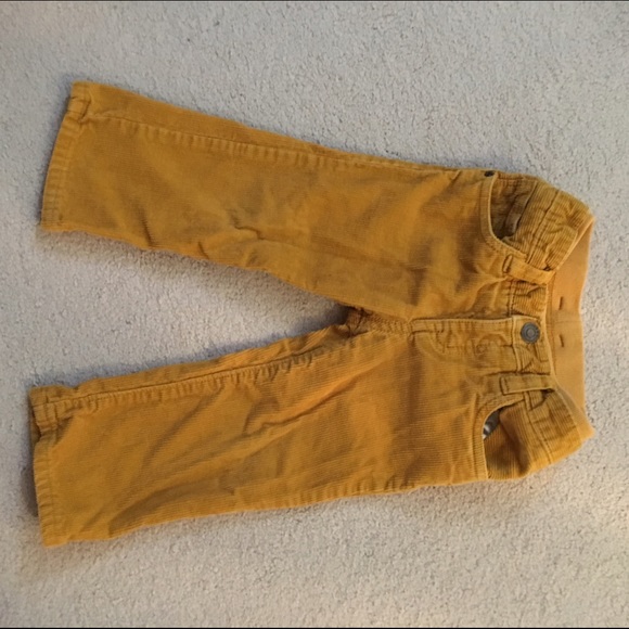 Mustard yellow corduroy pants from Baby Gap