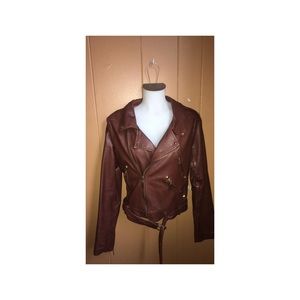 Arden B leather brown jacket