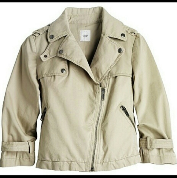 Alexander Wang Jackets & Blazers - ALEXANDER WANG x GAP Khaki Moto Jacket