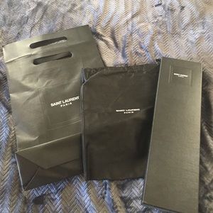 Saint Laurent packaging - bag, dust cover and box