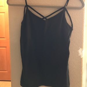 Black strappy cami