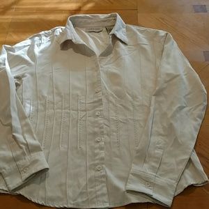 Lemon grass suede button up shirt