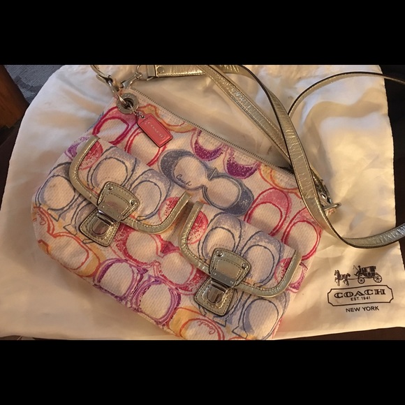 COACH-authentic cross body scribble purse.