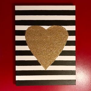 GLITTER GOLD HEART CANVAS ❤️
