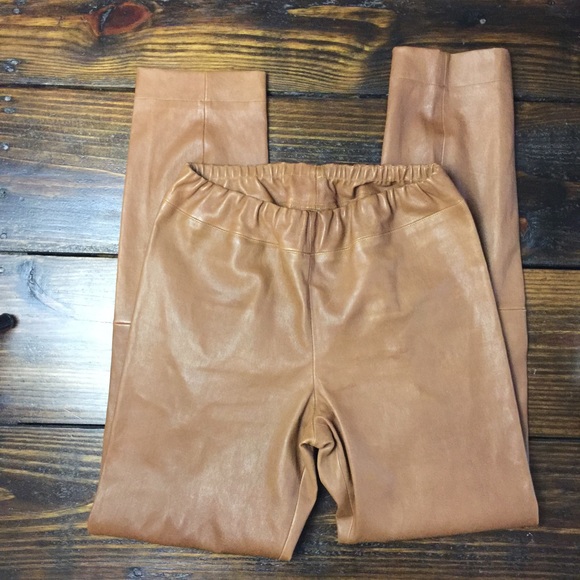 NFS: The Row Brown Lambskin Leather Skinny - Picture 2 of 4