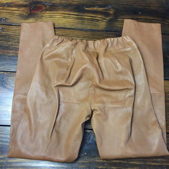 NFS: The Row Brown Lambskin Leather Skinny - Picture 3 of 4