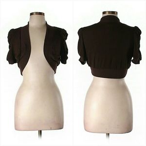 NEW 1X/2X Brown Cocoon Two Tone Sweater Shrug