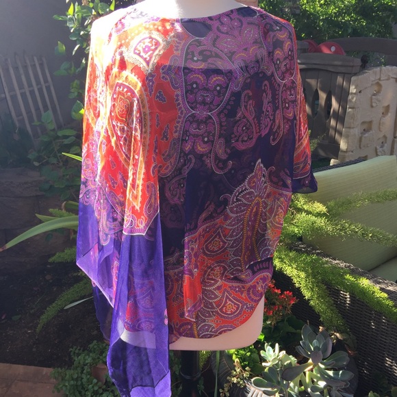 Style & Co. Tops - Paisley purple shawl with matching tank.