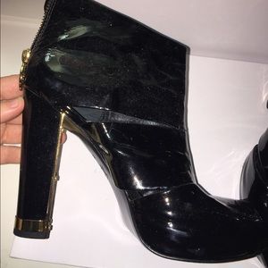 Tory Burch Peep-toe Patent Leather Bootie