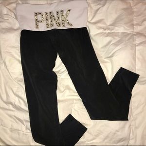 SALE!! 😍 PINK Leggings W/ Gold Letters
