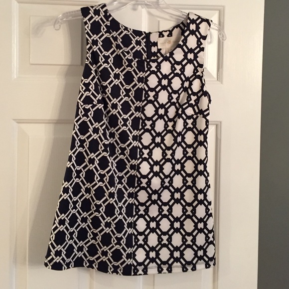 Julie brown zipper back blouse size petite