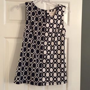 Julie brown zipper back blouse size petite