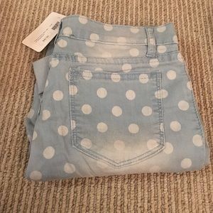 Polka dog skinny jeans - brand new