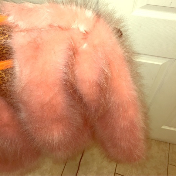 Faux fur pink jacket