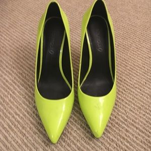 Neon yellow heels