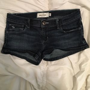 Abercrombie kids dark wash denim shorts