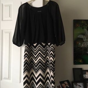 Enfocus Studio dress with Chevron skirt