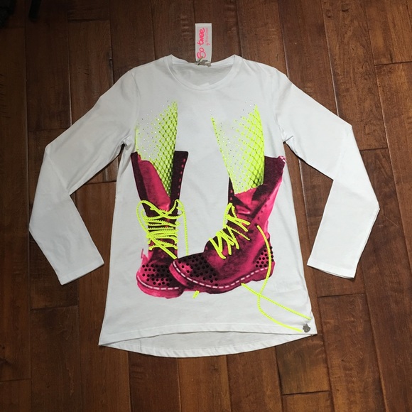 SO TWEE girls long sleeve Diamanté Tshirt - Picture 1 of 4