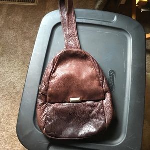 Vintage Leather one strap bag / backpack
