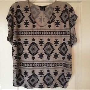 Flowy Tribal Print Shirt