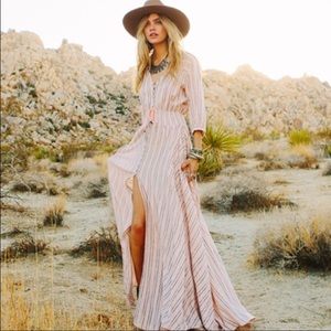 Pink Boho Maxi Dress NWOT