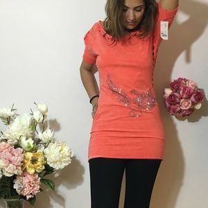 Gorgeous Diamanté cutout Tunic
