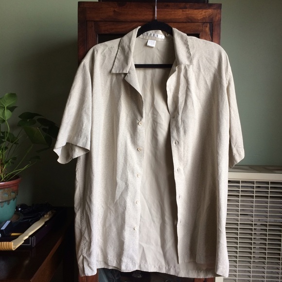Perry Ellis short sleeve silk shirt
