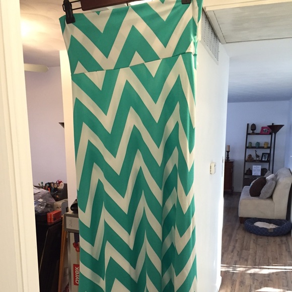 Chevron maxi skirt
