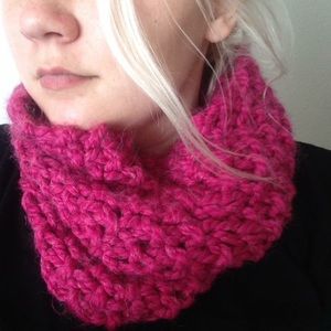 Pink Llama Knitted Cowl