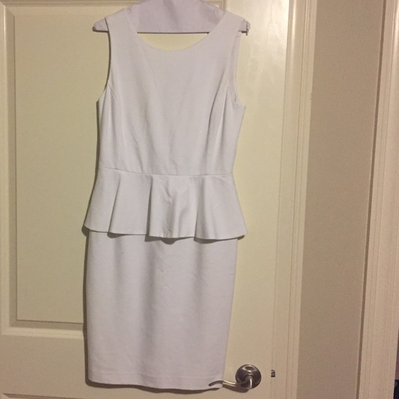 White peplum dress