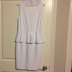 White peplum dress