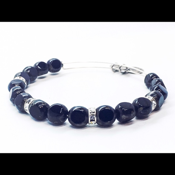 Alex and Ani black beads bangle - Picture 3 of 3