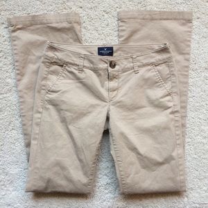 American Eagle Kick Boot Khaki Pants