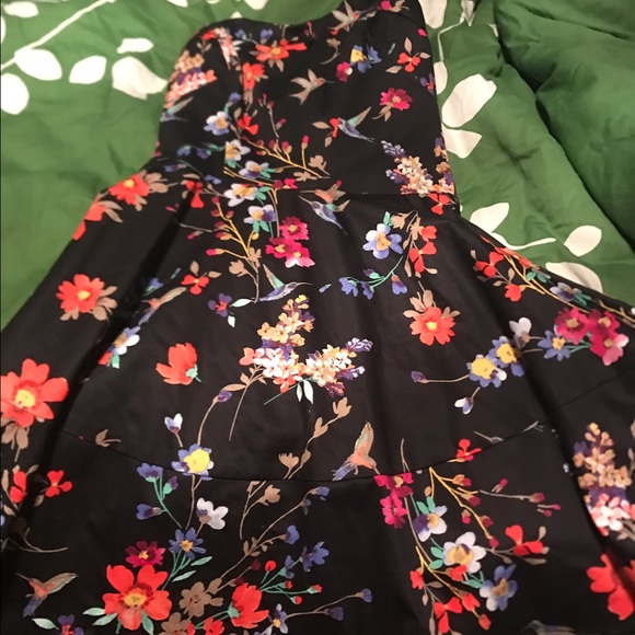 Black strapless dress from express