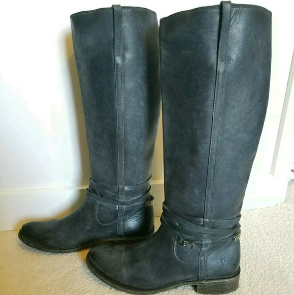 Frye leather distress boots