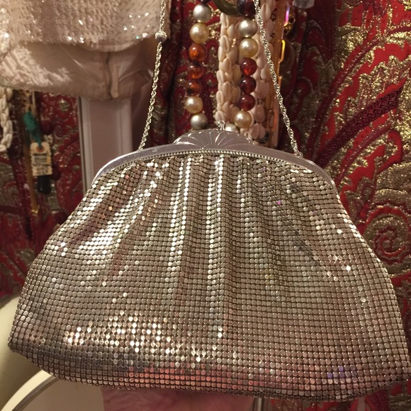 WHITING and DAVIS Chainmail mesh silver bag
