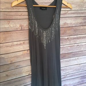 Forever 21- Sequence Tank Top, Gray- Size L