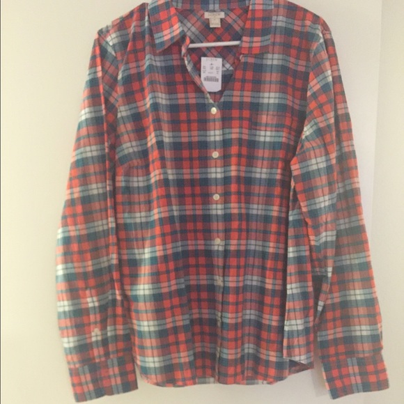 J. Crew plaid button down shirt